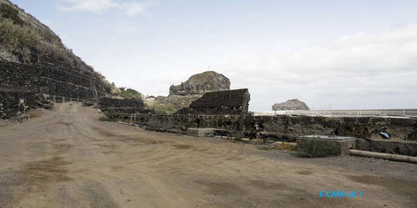 Tenerife localizaciones rodajes cine tv foto marina piedra muros entrada vehículos rocoso camino pista de tierra